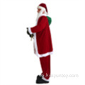 Navidad de pie Santa Claus con decoración de guirnaldas